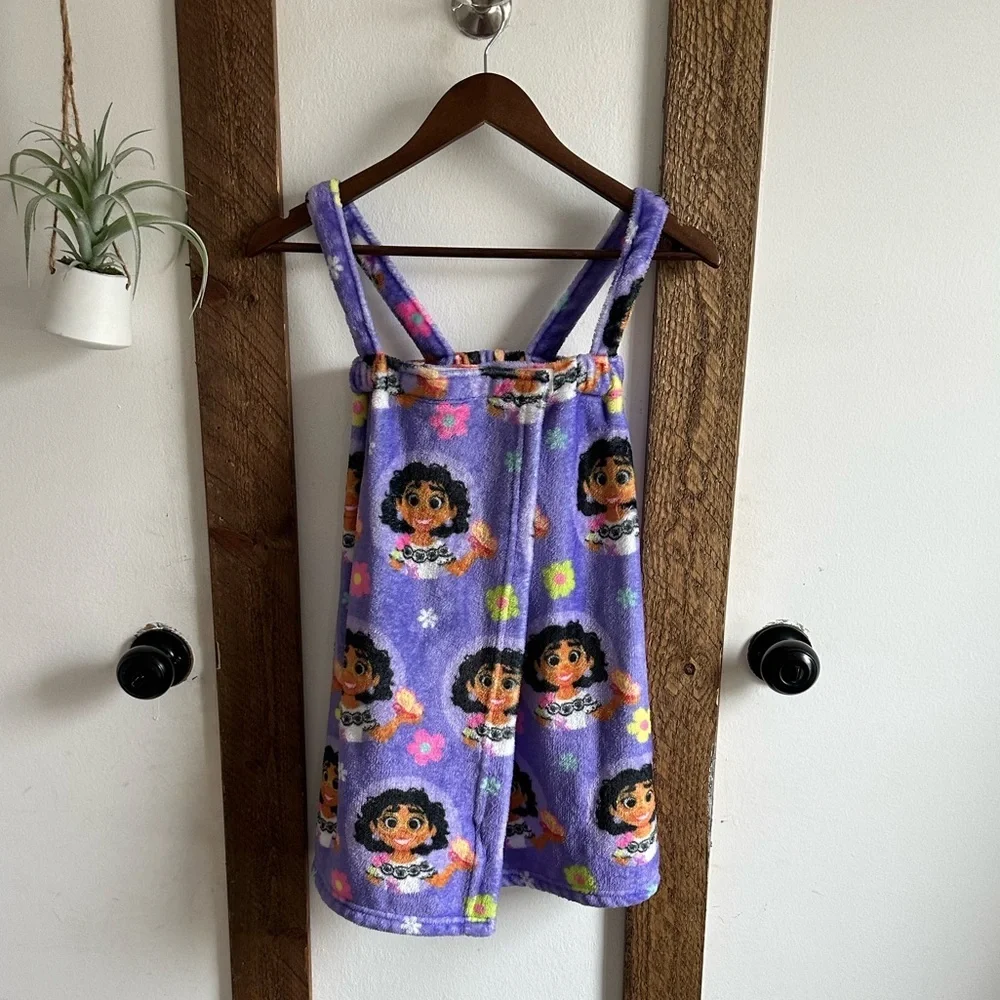 Disney Encanto Girls Bath Robe Blanket Wrap Dress Ultra Soft like new One Size